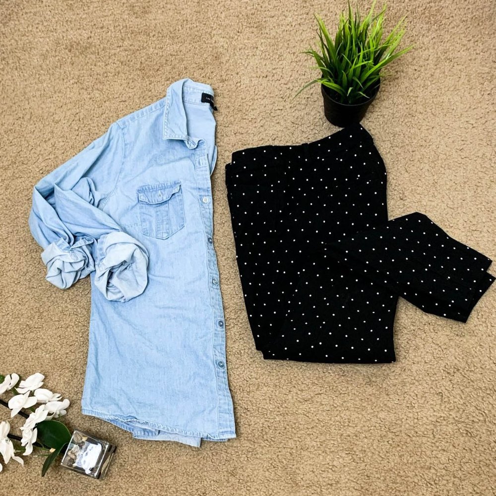 THE LIMITED | 2 item bundle Exact Stretch & chambray shirt